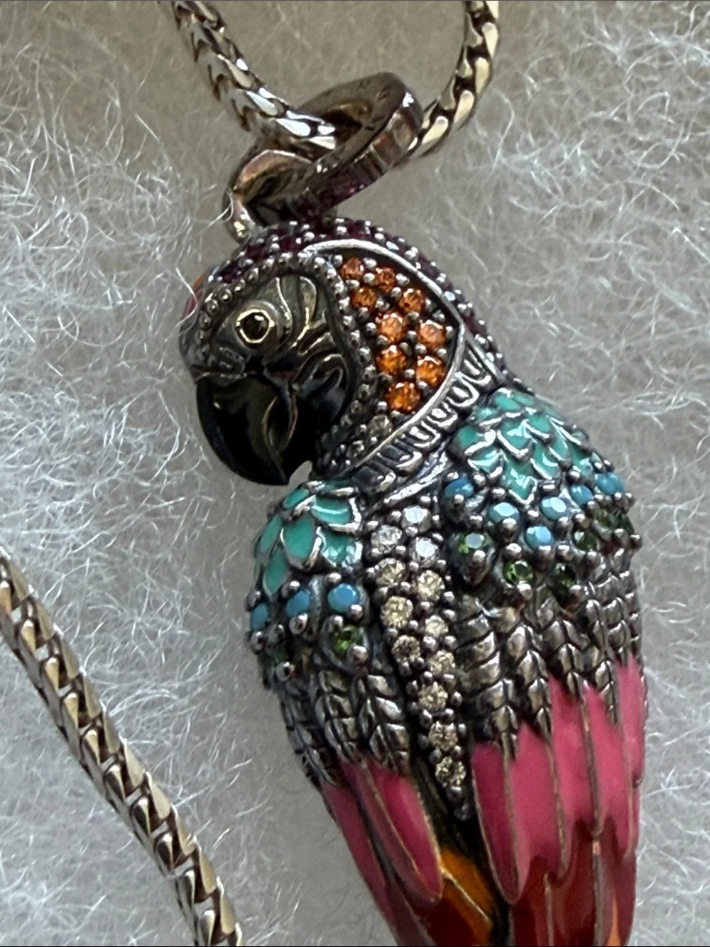 Thomas Sabo Colorful Parrot Pendant Necklace - Multicolor